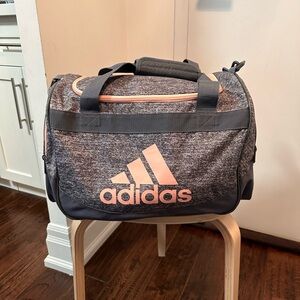 Adidas defender II duffel bag small - grey and pink